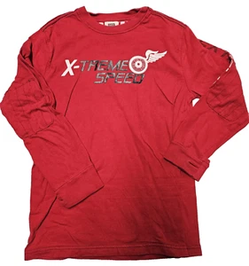 Faded Glory Red Soft Lightweight Long Sleeve Crew Neck T-Shirt L 10-12 - Picture 1 of 6