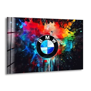 BMW Logo Glass Wall Art - Picture 1 of 9