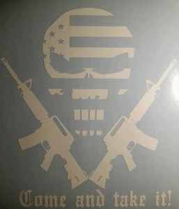 Colt Schusswaffen Vinyl Aufkleber Decal Punisher Flagge Gewehr Waffe AR15 2. Änderung - Bild 1 von 1