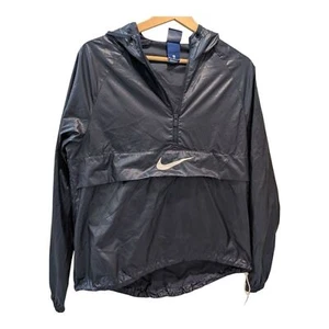 Nike Half Zip Packable Navy Windbreaker With Kangaroo Pouch Adjustable Hood M - Bild 1 von 10