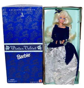Winter Velvet Barbie ~ 1st In Series ~ 1995 Blonde In Original Box #15571 Avon - Picture 1 of 10