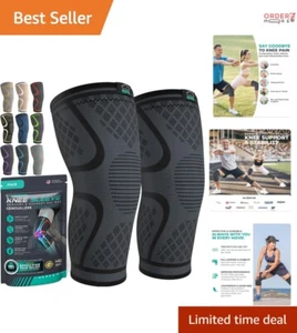 Breathable Knee Support Sleeves - Compression Brace for Meniscus Tear & ACL - Picture 1 of 9