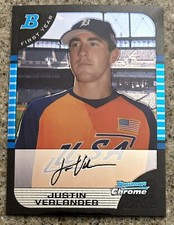 2005 Bowman Chrome Draft Picks Justin Verlander (#BDP129)