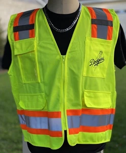 Los Angeles Dodgers ⚾️ Construction 🚧 Fluorescent Yellow Safety Vest 🦺 - Picture 1 of 3