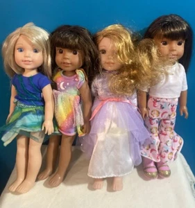 SET/4 American Girl WELLIE Wishers 2 ASHLYN, 1 WILLA; 1 CAMILLE Outfits, Boots - Picture 1 of 24