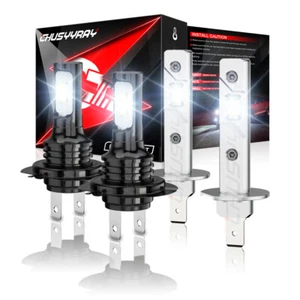 H7+H1 de luz de carretera alta y baja Bombillas de faros LED 4pcs WHITE 6000K - Picture 1 of 16
