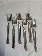 Lot Of 6 Bouquet Embassy Pattern Fork 6" Dessert/Salad  Silverplate 1939 Used 