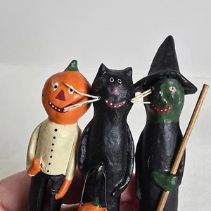 Midwest of Cannon Falls Halloween Figurines Jack O Lantern Witch Black Cat JOL - Picture 1 of 13