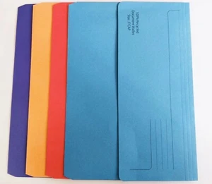 A4/ FOOLSCAP KARTON UMSCHLAG ABLAGE DOKUMENTENMAPPE ORDNER FARBWAHL - Bild 1 von 24