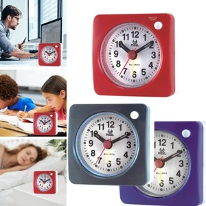 Quarz Wecker Analog Tischuhr Reisewecker Uhren Alarm ohne Ticken leise - Bild 1 von 11