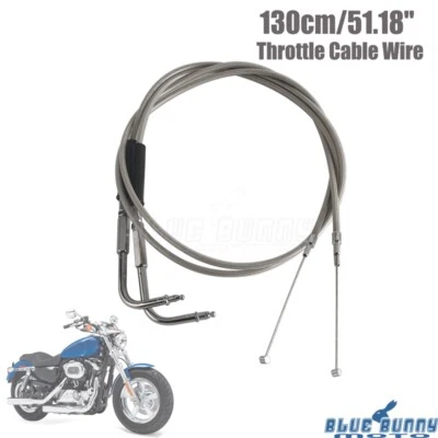 Throttle Cable Wire Line For Harley Sportster XL 883 1200 Custom Iron 1996-2015 - Image 1 of 4