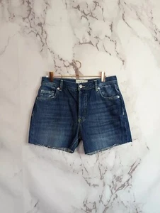 Pantalones Cortos Free People Mujer 26 Denim Botón Mosca Lavado Mediano Talla tiro Medio Corte - Imagen 1 de 8