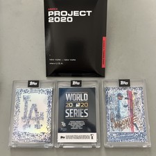 2020 Topps X Gregory Siff cards 3 World Series LA, RAYS. mookie betts MLB
