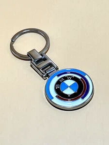 Keychain Metal Emblem Style Bleu/Red/Black  keyring for BMW Cars - Picture 1 of 5