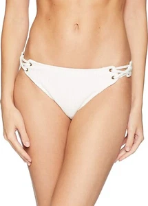 Lucky Brand 171376 Womens Solid Hipster Bikini Bottom Swimwear White Size Medium - Picture 1 of 2