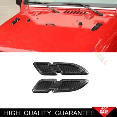 Cubierta de guardabarros de salida de ventilación de aire para Jeep Wrangler JK 2007-20 ABS fibra de carbono Foto 1 de 4