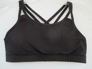 Fruit of the Loom Women's Size 34 Solid Black Wire Free Racer Back Sports Bra - Picture 1 of 12