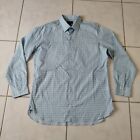 Gazman Men's Shirt Size 45/46 Plaid Blue Long Sleeve Button Collar