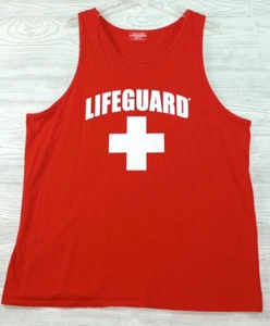 Lifeguard Tank Top Herren XL/XXL rot Full Front Logo Swim Pool Strand Workwear - Bild 1 von 5