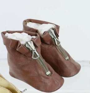 Vintage doll shoes large oilskin Boots - Picture 1 of 3