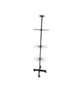 Retail 3 Tier Rotating Display Stand Rack for Jewelry and Accessories Black 65in - Picture 1 of 9
