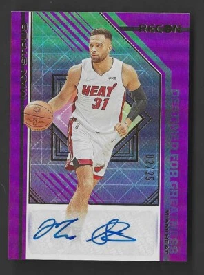 2021-22 Recon Max Strus Destined For Greatness Auto Purple #2/25 Heat Cavs - Image 1 of 2