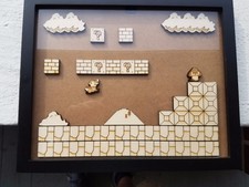 Super Mario Bros NES Wooden Scene