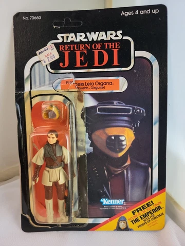 Complete Star Wars Vintage 1983 Princess Leia Organa Boushh Disguise W/Card 65 Cover