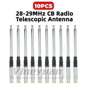 10 * 130CM / 51,18 cala 28-29MHz CB Radio Antena teleskopowa Bnc Wtyczka Złącze Radio - Zdjęcie 1 z 12