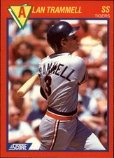 1989 Score Hottest 100 Stars Baseball Card #7 Alan Trammell
