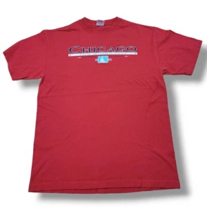 Camisa Perrin Vintage Talla Mediana Y2K Chicago The Windy City Illinois Camiseta Gráfica - Imagen 1 de 5