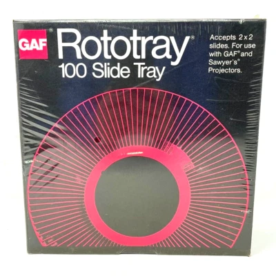 GAF Rototray 100 Slide Tray 2x2 Slides For GAF & Sawyer's Projectors #6090-059 - Image 1 of 4