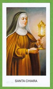 Santino Holy Card Image Pieuse Heiligenbild Santa Chiara - Picture 1 of 1