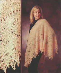 Diamond Dream Suri Lace Shawl - Alpaca Yarn Company Knitting Pattern PT-06 - Picture 1 of 3