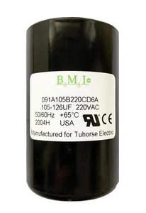 105-126 MFD (uF) Motor Start Capacitor, Compatible Replacement for Franklin 2... - Picture 1 of 3
