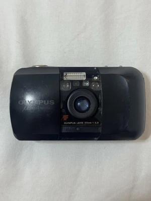 Olympus Μ Mju Zoom Panorama Черная, 35 мм Пленка **ПРОЧИТАЙТЕ ОПИСАНИЕ** - Изображение 1 из 4