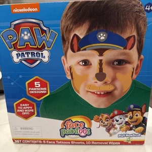 NUEVO Paw Patrol Patrol para niños tatuajes faciales - 5 hojas de tatuaje en cada caja Nuevo en paquete - Imagen 1 de 6