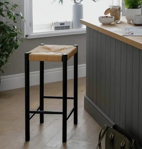 Habitat Hanna Oak Counter Stool - Black - Picture 1 of 5