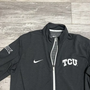 Nike TCU Horned Frogs Sweatshirt mit durchgehendem Reißverschluss Medium grau Dri Fit Big 12 Stehkragen - Bild 1 von 7