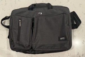 Solo New York 15.6" Laptop Tablet Carrying Slim Bag Travel Backpack Gray EUC - Picture 1 of 10