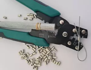 50x UK ELECTRIC METER SECURITY SEALS & WIRE TAMPER PROOF & SEALING CRIMPING TOOL - Picture 1 of 4