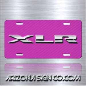 CADILLAC XLR Inspired art on Simulated Carbon Fiber Aluminum License Plate Pink - Bild 1 von 6
