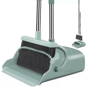 Upgrade Broom and Dustpan Set Large Size and with Long Handle Upright Ideal - Picture 1 of 7