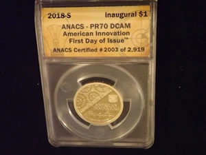 2018-S $1 American Innovation First Day Of Issue ANACS PR 70 - Picture 1 of 2