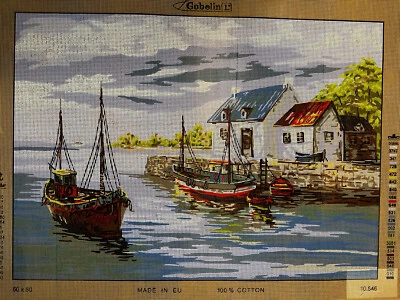 Printed needlepoint Tapestry Gobelin L Small Port Canvas Only 10546 60x80 Cm - Image 1 of 4