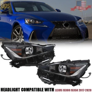 1 par de faros compuestos para Lexus IS IS300 IS350 2017-2020 faros LED L/R - Imagen 1 de 14