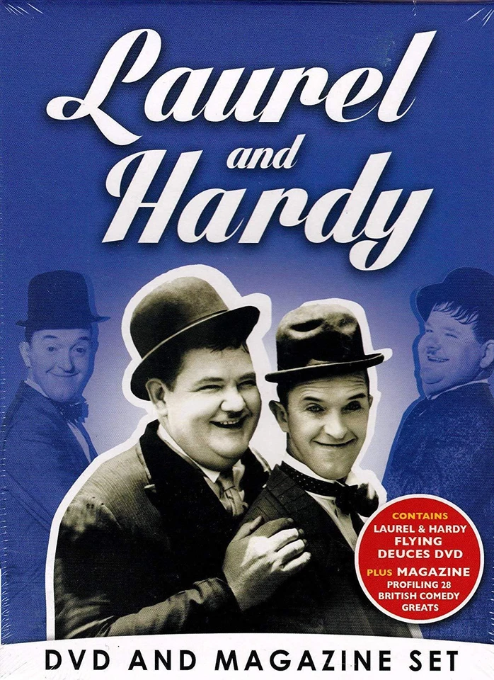Laurel & Hardy Flying Deuces DVD & British Comedy Greats Magazine Book Gift Set - Image 1 of 1