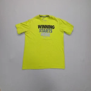 Nike Shirt Boys Extra Large Green Neon Print Design Casual Outdoors Youth Kids - Picture 1 of 8