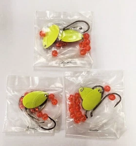Cuchara All Pro Walleye Grizzly Spinner W-4 Chartreuse - Paquete de 6 - Imagen 1 de 1