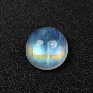 Multi Fire Moonstone Cabochon White Rainbow Gemstone Round Shape 10x10x6 MM - Picture 1 of 3